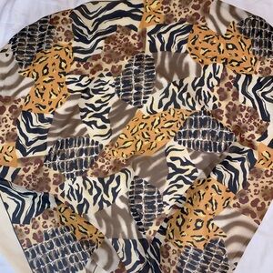 Symphony Animal Print Scarf - Brown, Black, Tan